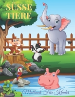 SÜSSE TIERE - Malbuch Für Kinder: MEERTIERE, BAUERNHOFSTIERE, Dschungeltiere, HOLZLANDTIERE UND ZIRKUSTIERE B08LG19KKW Book Cover