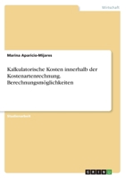 Kalkulatorische Kosten innerhalb der Kostenartenrechnung. Berechnungsm?glichkeiten 3346748405 Book Cover