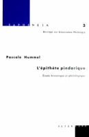 L'Épithète Pindarique: Étude Historique Et Philologique 3906763129 Book Cover