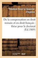 Tha]se: de La Compensation 2013600089 Book Cover