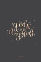 Girls can do anything: journal Notebook for Women and Girls  - 120 pages 1661751180 Book Cover