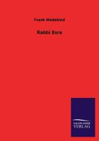 Rabbi Esra: Und Andere Erzhlungen 1511921323 Book Cover