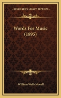 Words for Music 3337084230 Book Cover