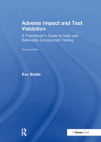 Adverse Impact and Test Validation: A Practitioner's Guide to Valid and Defensible Employment Testing 1032838698 Book Cover