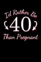 I'd Rather Be 40 Than Pregnant: Funny 40th Birthday Notebook 1691741388 Book Cover