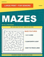 Large Print Mazes Volume V: For Seniors: 100 Mazes - Progressive Challenge B0H9J5RBDH Book Cover