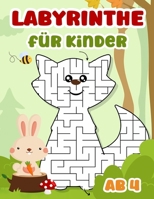 Labyrinthe fur Kinder ab 4 Jahren: Kinder-Aktivitätsbuch mit 76 leichteren und mittelschweren Labyrinthen in vielfältigen Formen mit Lösungen (German Edition) B0CPF1FFCQ Book Cover