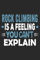 Rock Climbing Is A Feeling You Can't Explain: Funny Cool Rock Climbing Journal | Notebook | Workbook | Diary | Planner-6x9 - 120 Quad Paper Pages With ... For Rock Climbers, Instructors,Enthusiasts 1695042778 Book Cover