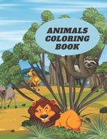 Animals coloring book: Animals coloring book : coloring book for kids , nice gift for kids , For Kids Coloring Who Love Animals , ages ( 3-8 ) , 50 ... size ( 8.5 x 11 ) inch , matte finich cover. B0986BDRN6 Book Cover