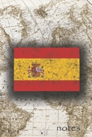 Notes: Beautiful Flag Of Spain Lined Journal Or Notebook, Great Gift For People Who Love To Travel, Perfect For Work Or School Notes 1710154772 Book Cover