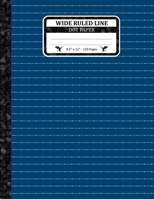 Wide Ruled Line Dot Paper: Notebook With Dotted Lines. Large Size. Great To Practice Writing Letters And Correct Handwriting. Dark Blue Dotted Line Book Cover. 1675968713 Book Cover