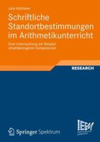 Schriftliche Standortbestimmungen Im Arithmetikunterricht: Eine Untersuchung Am Beispiel Inhaltsbezogener Kompetenzen 3834824046 Book Cover