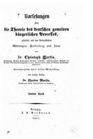 Vorlesungen �ber Die Theorie Des Deutschen Gemeinen Burgerlichen Processes 1534857990 Book Cover