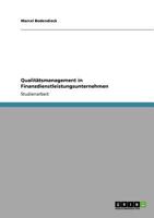 Qualitätsmanagement in Finanzdienstleistungsunternehmen 3640771273 Book Cover