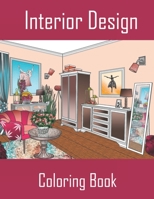 Interior Design Coloring Book: Beautiful Exquisite Classic House Interiors to Color for Adults B09CHLZV3S Book Cover