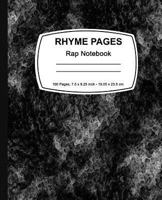 Rhyme Pages: Rap Notebook: 100 Page Edition 1522789812 Book Cover