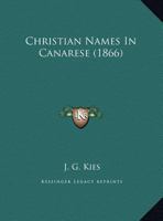 Christian Names in Canarese 1161975446 Book Cover