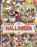 90s Cartoon Halloween Coloring Book B0B92HRMY6 Book Cover