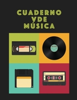 Cuaderno De Musica: Músicos Composición Libro Instrumento Manuscrito Personal Papel Piano Guitarra Estándar 13 Bastón Cuaderno grande / Diario Regalo ... Tapa blanda, Acabado mate (Spanish Edition) B083XVG3SP Book Cover