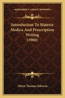 Introduction To Materia Medica And Prescription Writing 1165408082 Book Cover