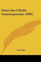 Notes Sur L'Italie Contemporaine (1902) 2019955520 Book Cover