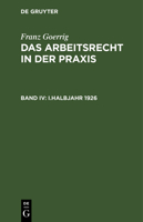 I.Halbjahr 1926 (German Edition) 3486752278 Book Cover