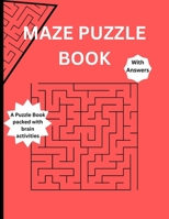 Maze Book for brain activity: Fun maze for kids and audlts B0FGHWYHN1 Book Cover