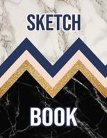 Sketch Book: Large Sketchbook Perfect For Sketching, Drawing And Creative Doodling (Stylish Black&White Marble Cover) 1080270388 Book Cover