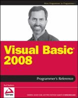 Visual Basic 2008 Programmer's Reference 0470182628 Book Cover