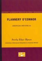 Flannery O’Connor - American Writers 54: University of Minnesota Pamphlets on American Writers 0816603847 Book Cover