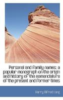 Personal and Family Names 1017948240 Book Cover