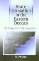 State Formation In the Eastern Deccan 818605037X Book Cover