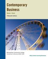 Contemporary Business by Boone, Louis E., Kurtz, David L. [Wiley,2012] [Hardcover] 15TH EDITION B00DU8DLIW Book Cover