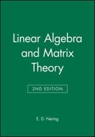 Linear Algebra and Matrix Theory 0471631787 Book Cover