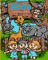 Large Print Color Kids Coloring Book: Jungle Animals and Great Gift for Boys & Girls, Ages 4-8 1679740245 Book Cover