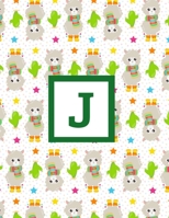 J: Letter Monogrammed Daily Planner January 2020 - December 2020 Appointment Book Day Schedule - Llama Cactus Succulent (8.5x11) 1708449671 Book Cover