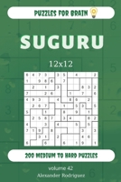 Puzzles for Brain - Suguru 200 Medium to Hard Puzzles 12x12 (volume 42) 1677087056 Book Cover