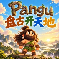 Pangu - the Giant Who Created the World: Chinese Mythology Story for Kids in English, Chinese, and Pinyin (Chinese Mythology for Kids) 1998317528 Book Cover