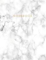 Notebook: Beautiful White Marble Notebook - Marble & Gold Journal 150 College-ruled Pages 8.5 x 11 - A4 Size (Marble and White Collection - Journal, Notebook, Diary, Composition Book) 1671033086 Book Cover