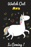 Ava: Cute Unicorn - Personalized Blank Lined Journal Notebook Gift For Girls 165087264X Book Cover