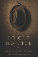 LO QUE NO HICE (Spanish Edition) B0GZ3PW2ZK Book Cover