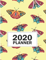 2020 Planner: 8.5"x11"Colourful Butterfly Pattern 2020 Planner Yearly Agenda (1 January - 31 December 2020 ) 1710135565 Book Cover