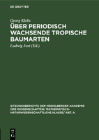 �ber periodisch wachsende tropische Baumarten 3111188108 Book Cover