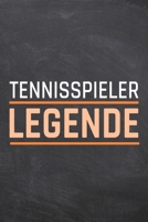Tennisspieler Legende: Tennisspieler Punktraster Notizbuch, Notizheft oder Schreibheft 110 Seiten B�ro Equipment & Zubeh�r Lustiges Geschenk zu Weihnachten oder Geburtstag 1698949006 Book Cover