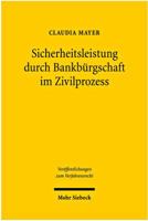 Sicherheitsleistung Durch Bankburgschaft Im Zivilprozess: Zugleich Ein Beitrag Zur Erstattungsfahigkeit Von Vollstreckungs- Und Vollstreckungsabwehrko 3161501241 Book Cover