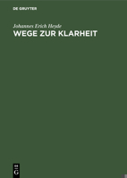 Wege Zur Klarheit 3111167976 Book Cover