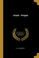 Avant - Propos 1010204955 Book Cover