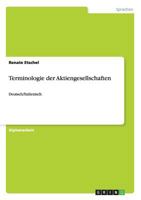 Terminologie der Aktiengesellschaften: Deutsch/Italienisch 3638811077 Book Cover