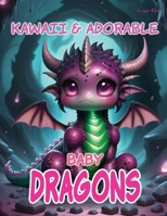 Kawaii & Adorable Baby Dragons: Coloring Book for Kids Teens and Adults B0CSDLWLKT Book Cover