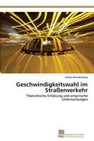 Geschwindigkeitswahl Im Strassenverkehr 3838135989 Book Cover